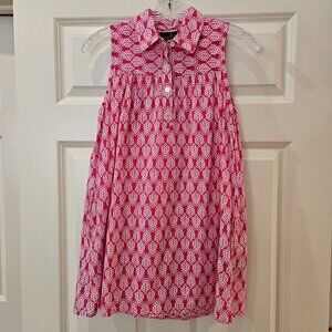 Liza Byrd Pink Sleeveless Cotton Top, Women's XS